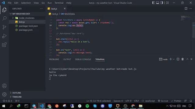 Create Your First Telegram Bot (A Weather bot) смотреть онлайн