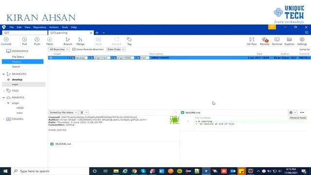 How to Configure a Repository with Gitflow - Atlassian Source Tree - Kiran Ahsan - Unique Tech смотреть онлайн