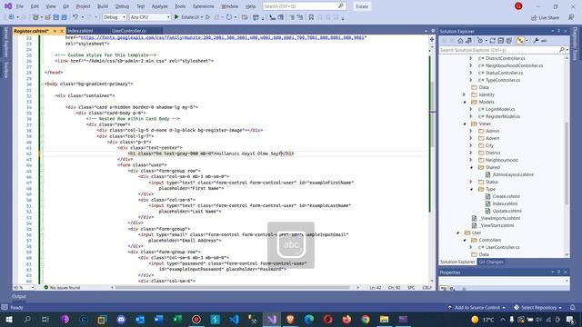 .Net Core 5.0 ile Emlak Sitesi - Kullanıcı Paneli Register İşlemi смотреть онлайн