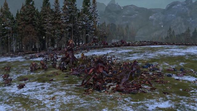 BEASTMEN vs VAMPIRE COUNTS - Total War Warhammer cinematic battle смотреть онлайн