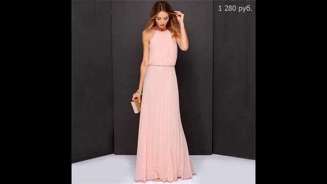 Одежда с AliExpress Свободные шифоновые платья в пол без рукавов больших размеров смотреть онлайн