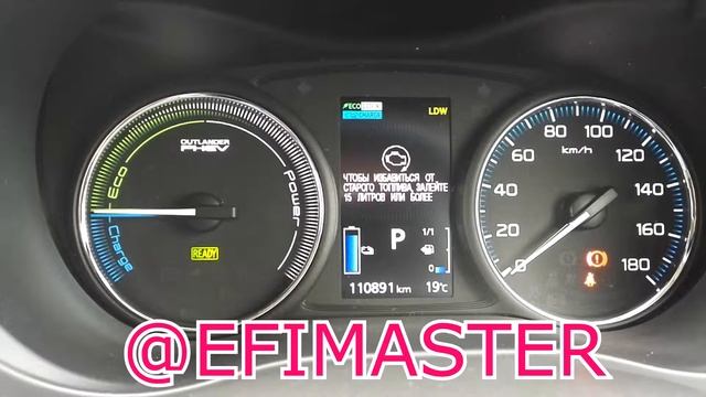 Mitsubishi Outlander PHEV (JDM) русификация. Правый руль. Владивосток. смотреть онлайн