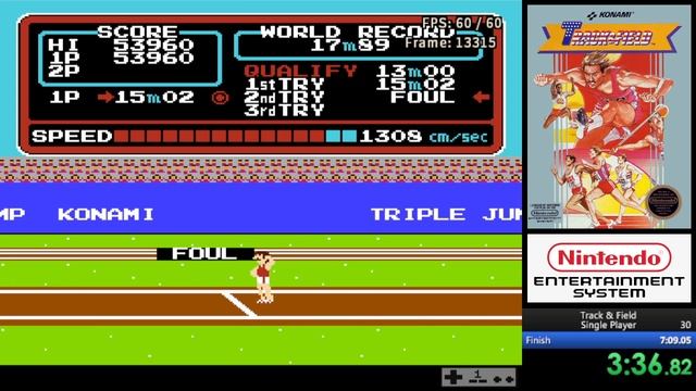 Track & Field (NES) Speedrun In 7m 07s 867ms