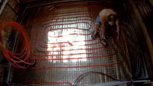 Укладка трубы теплого пола "улиткой"