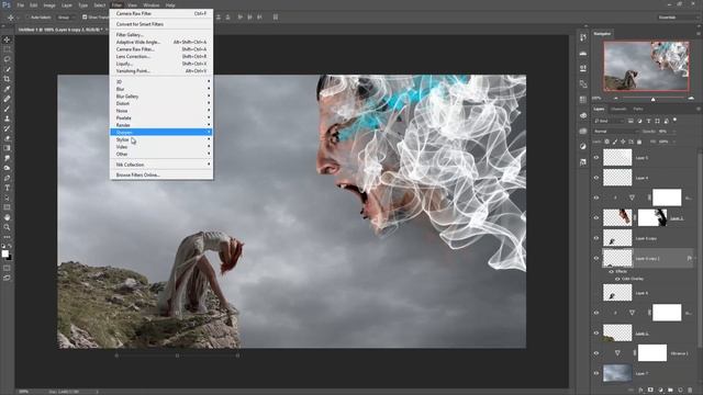 Smoke demon dispersion effect | photoshop manipulation tutorial смотреть онлайн