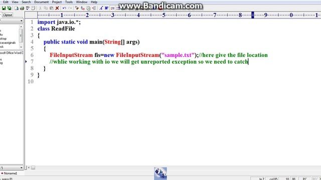 Java program to read the data from a file using io streams смотреть онлайн
