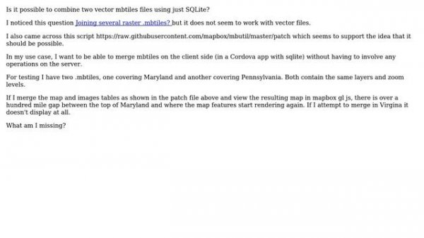 GIS: Can multiple MapBox vector tile mbtiles be merged just using SQLite?