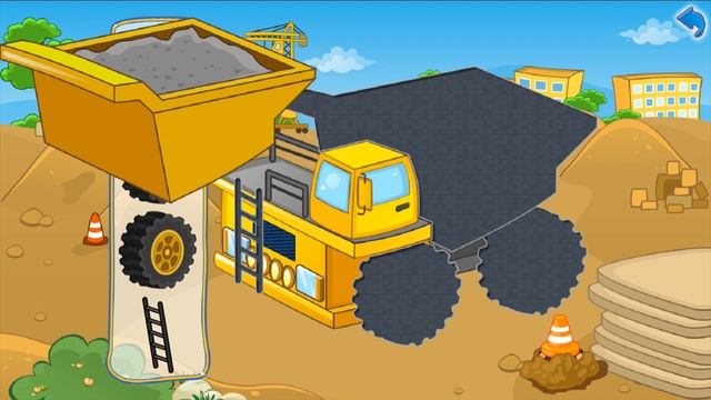 Развивающий мультик для детей 1-3 года. Собираем самосвал. смотреть онлайн