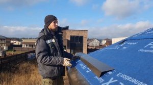 Капельник под мягкую кровлю на вальмовой крыше монтаж | Глазки серуны, ручки делуны