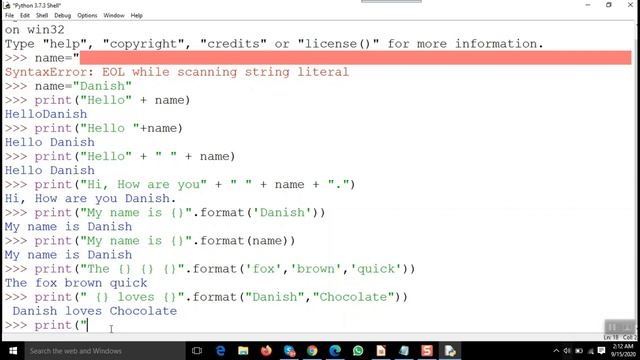 Python String Formatting | Python Programming#5 смотреть онлайн
