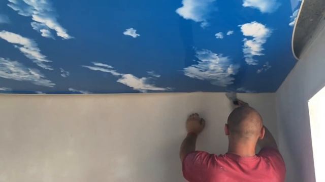 Натяжна стеля НЕБО в дитячій кімнаті