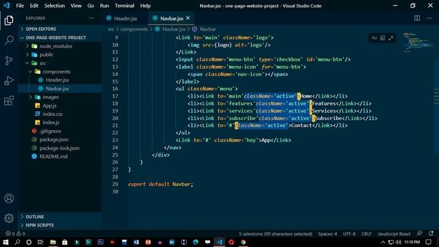 How to Create React Responsive One Page Website App смотреть онлайн