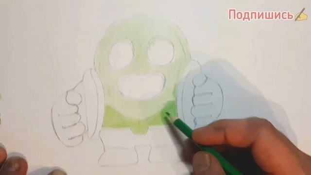 Как нарисовать Спайка из "BRAWL STARS" смотреть онлайн