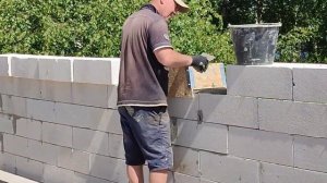 Гараж из Пеноблоков на Монолитной Плите, Крыша Односкатная