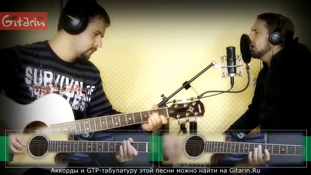 Атаман - КИНО _ Как играть на гитаре (3 партии) Аккорды, табы - Гитарин
