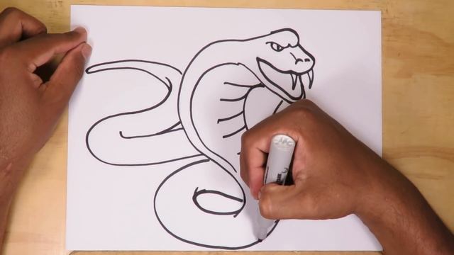 How to draw a snake Cobra смотреть онлайн