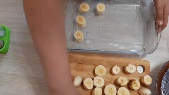 Шоколадный пирог с бананом!Очень вкусно?❤