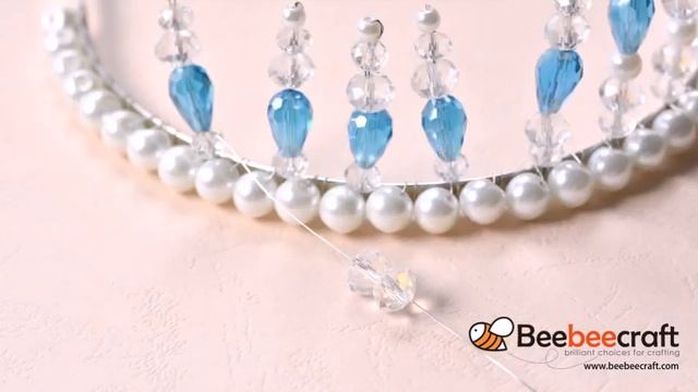 Beebeecraft Tutorials on Making a Bridal Crown Crystal Pearl Crown смотреть онлайн