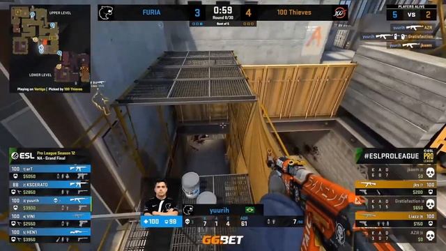 ESL GRAND FINAL: NEW INSANE BOOST IN VERTIGO BY FURIA - yuurih almost ACE! (full version) смотреть онлайн