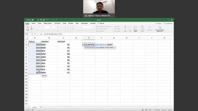 Formula COUNTIFS dan SUMIF смотреть онлайн