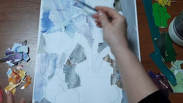 Урок аппликация из рваной бумаги "Аленький цветочек" смотреть онлайн