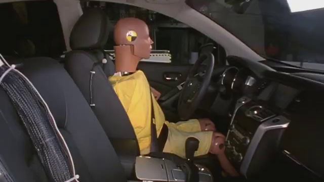 2009 Nissan Murano side IIHS crash test смотреть онлайн