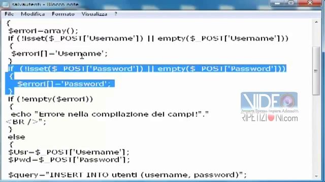 PHP MySQL VideoRipetizione 07: realizza una tabella utenti per il login #VIDEORIPETIZIONI смотреть онлайн