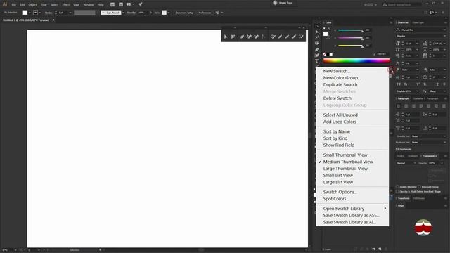 Как добавить палитру (swatshes) в Adobe Illustrator смотреть онлайн