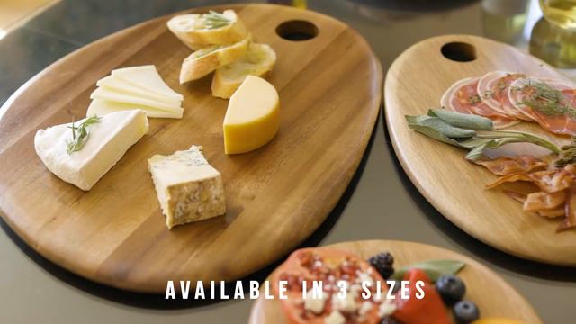 Pebble Shaped Acacia Serving Board смотреть онлайн