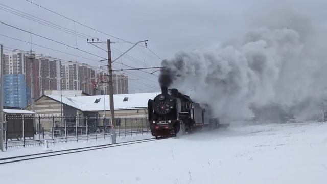 Паровозы СО17-2359, Эу683-32 и электропоезд ЭД4М-0377 смотреть онлайн