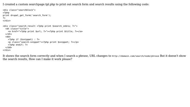 Drupal: How to print out search results? смотреть онлайн