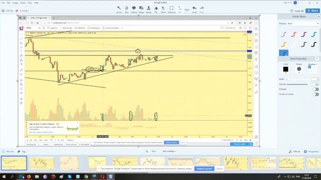 Обзор Brent Usd RTS Eur\usd BTC 21.08.18 Читаем рынок. Анализ графиков.