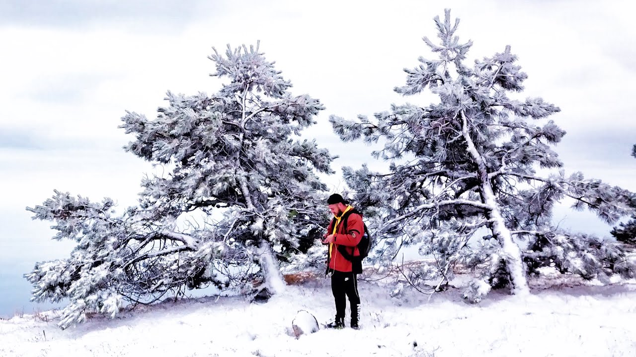 КРЫМ 2021 ВЫПАЛ СНЕГ. Иограф самая ЖИВОПИСНАЯ тропа. ЯЛТА СЕГОДНЯ. смотреть онлайн