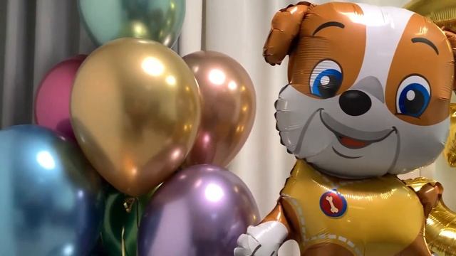 Воздушные шары на день рождения ребенка "Щенячий патруль" смотреть онлайн