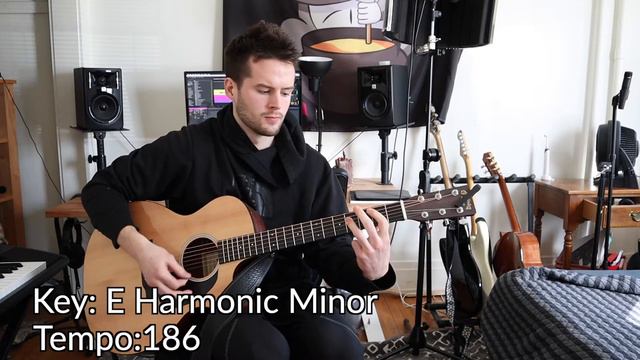FREE Spanish Guitar Loop (186 BPM E Harmonic Minor) смотреть онлайн