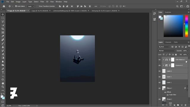 Astronaut Fall down Manipulation ala Magdiel Lopez - Tutorial Photoshop CC 2019 смотреть онлайн
