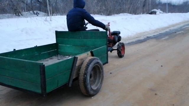 #покатушки НА МОТОБЛОКЕ С ПРИЦЕПОМ #мото смотреть онлайн