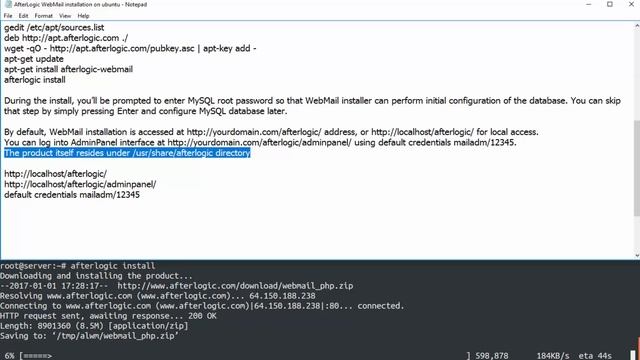 AfterLogic WebMail Installation On Ubuntu Linux