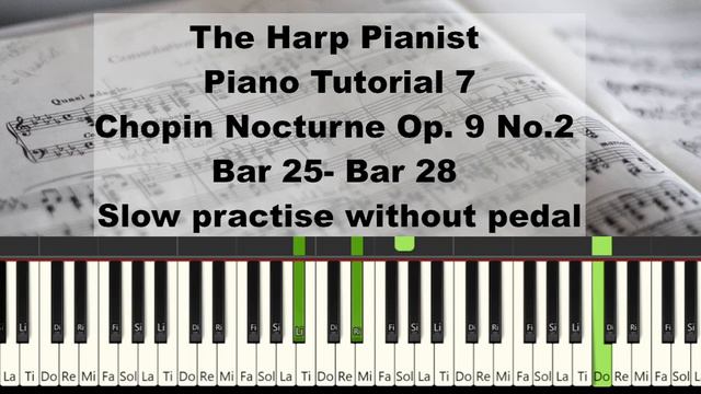 Piano Tutorial 7 | Chopin Nocturne in E-Flat Major Op.9 No.2 Bar 25 -28 Slow practise without pedal смотреть онлайн