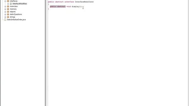 METHODS in an Interface only public abstract смотреть онлайн