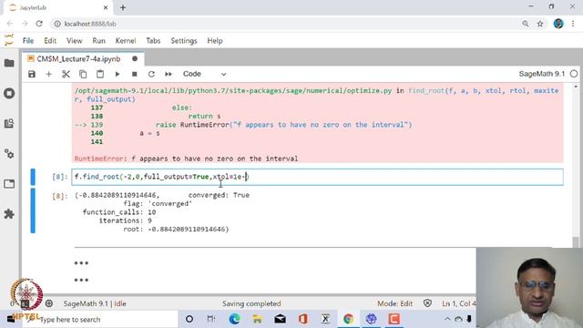 Finding Roots of algebraic and transcendental equations in SageMath смотреть онлайн
