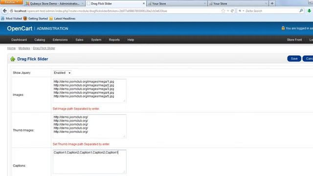 Drag Flick Slider Opencart Module смотреть онлайн
