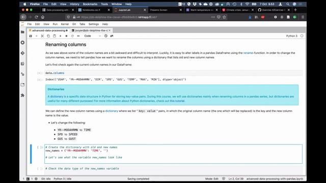 Geo-Python 2020 Lesson 6.1 - Data analysis with Pandas смотреть онлайн