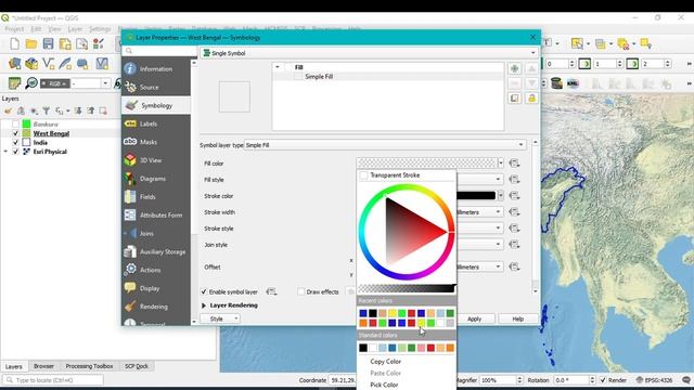 How to Create Study Area Map Using Google Earth or ESRI Image in QGIS смотреть онлайн