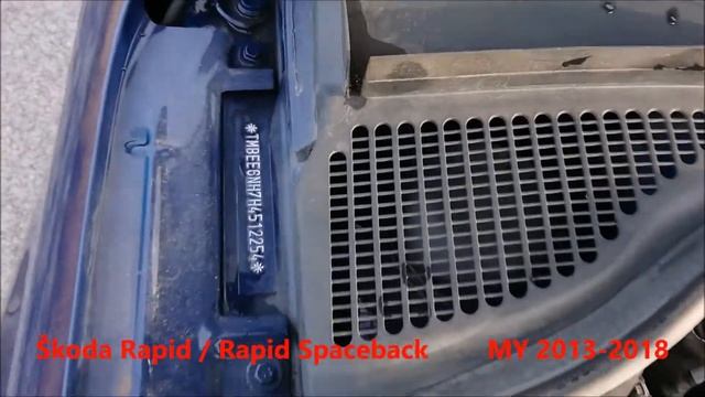 Škoda Rapid VIN Location смотреть онлайн