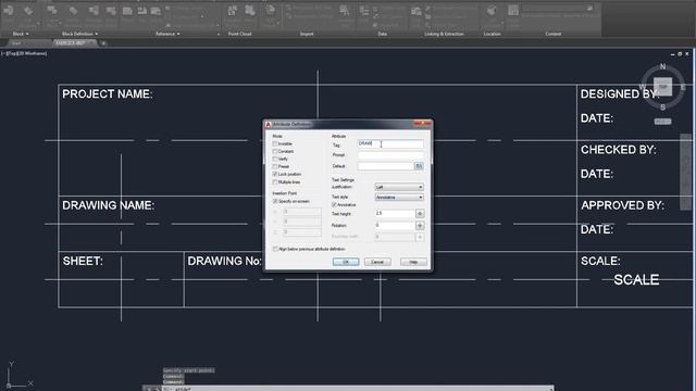 Autocad Tutorial, Custom Title Block, format:A0,A1,A2,A3,A4 on the same template смотреть онлайн