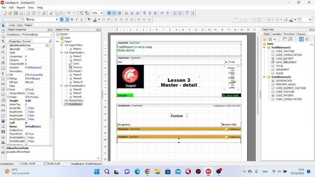 Delphi - FastReport : Lesson 3 How to make Master Detail report смотреть онлайн
