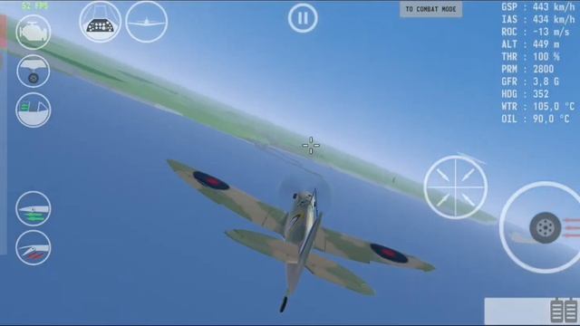 [Old version] In-game aircraft spec: Spitfire Mk1 - Sky on Fire: 1940 (android) смотреть онлайн
