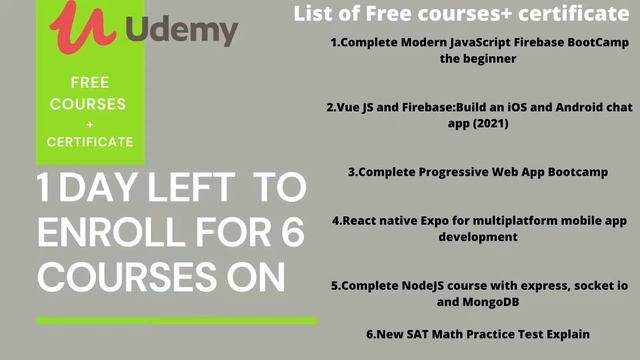 Free COURSES + CERTIFICATE on Udemy | Udemy Courses | смотреть онлайн
