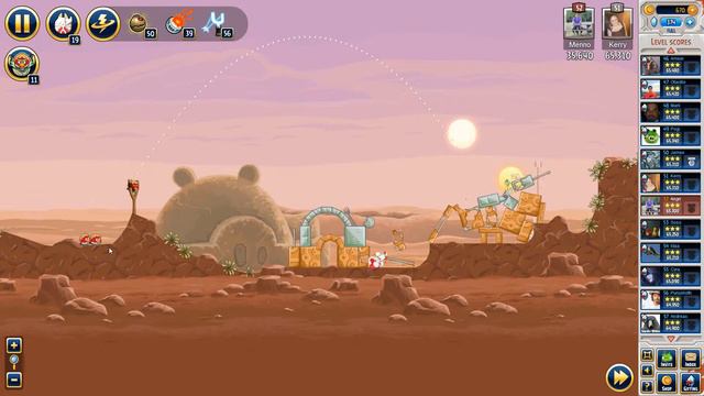 Angry Birds Star Wars Facebook Tatooine Level 4 High Score 66k no PU смотреть онлайн